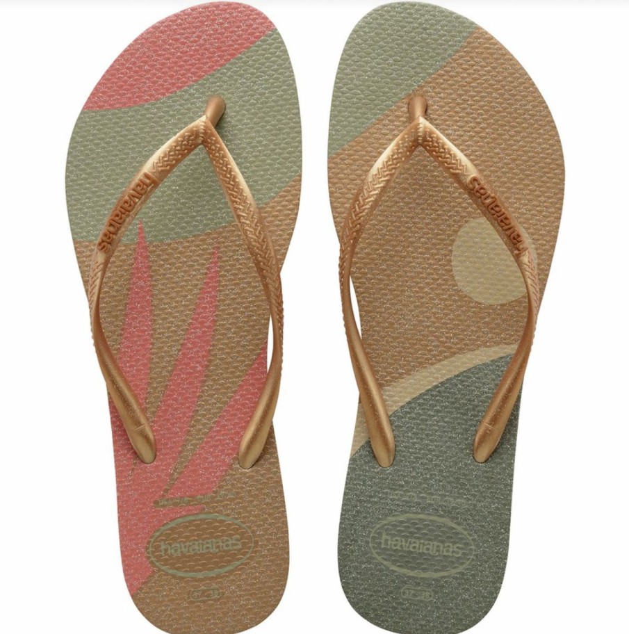 Clearance * Havaianas Hot Selling Slim Palette Glow Sandal Sand/Golden