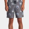 Clearance * Rvca Best Quality Barnes Elastic Boardshort Pirate Black