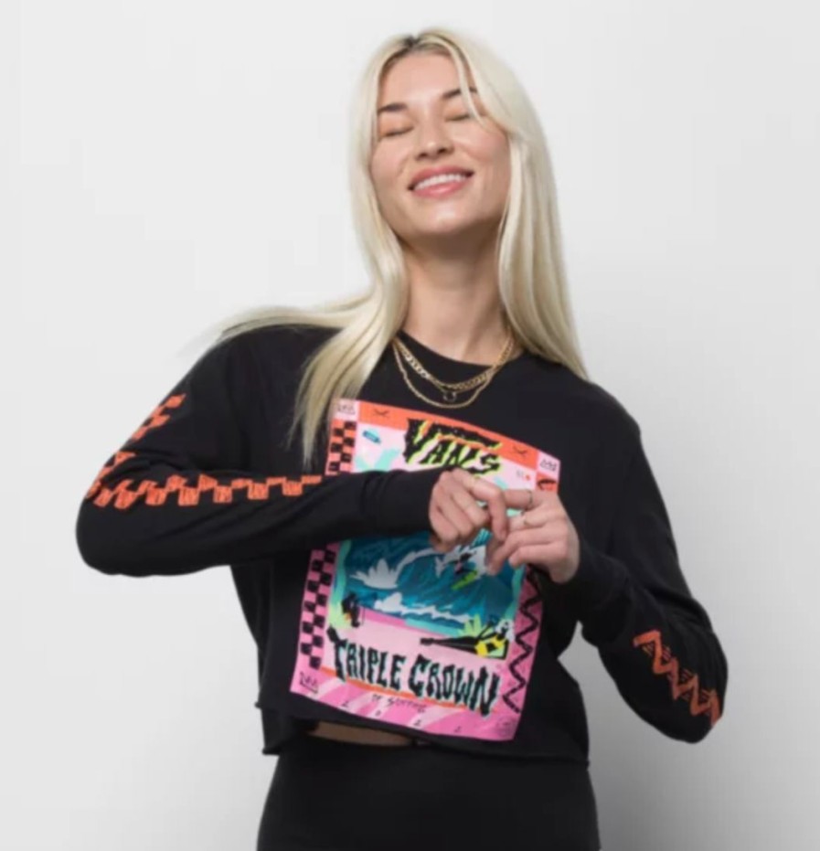 Best * Vans Unique Vtcs Ls Cropped Tee Black