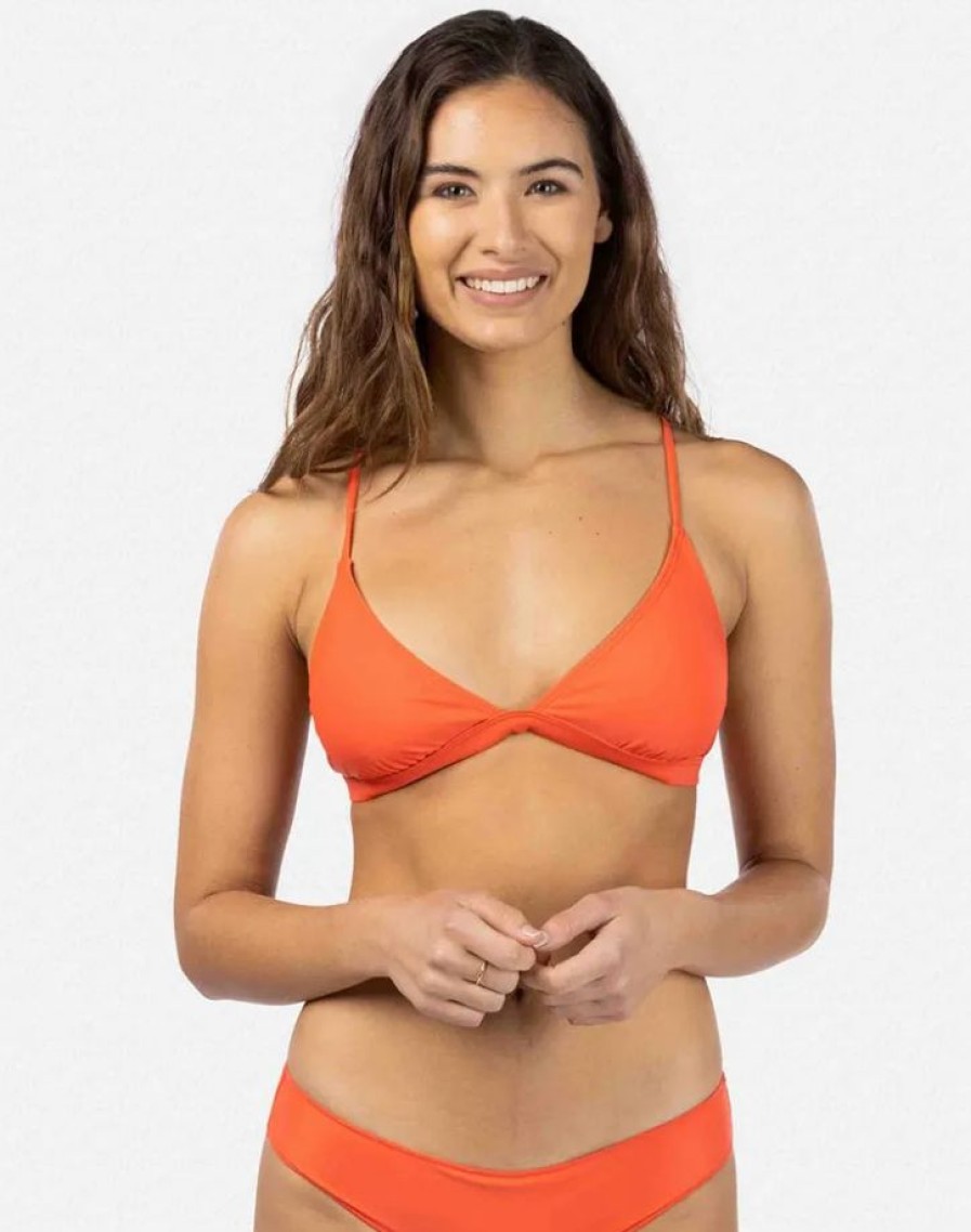 Wholesale * Rip Curl Sale Online Classic Surf Crossback Tri Bikini Top Tangerine