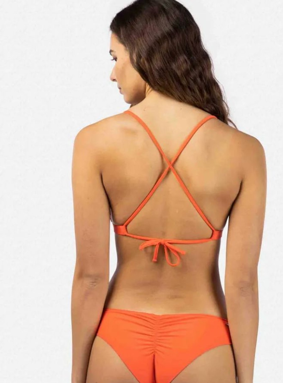 Wholesale * Rip Curl Sale Online Classic Surf Crossback Tri Bikini Top Tangerine