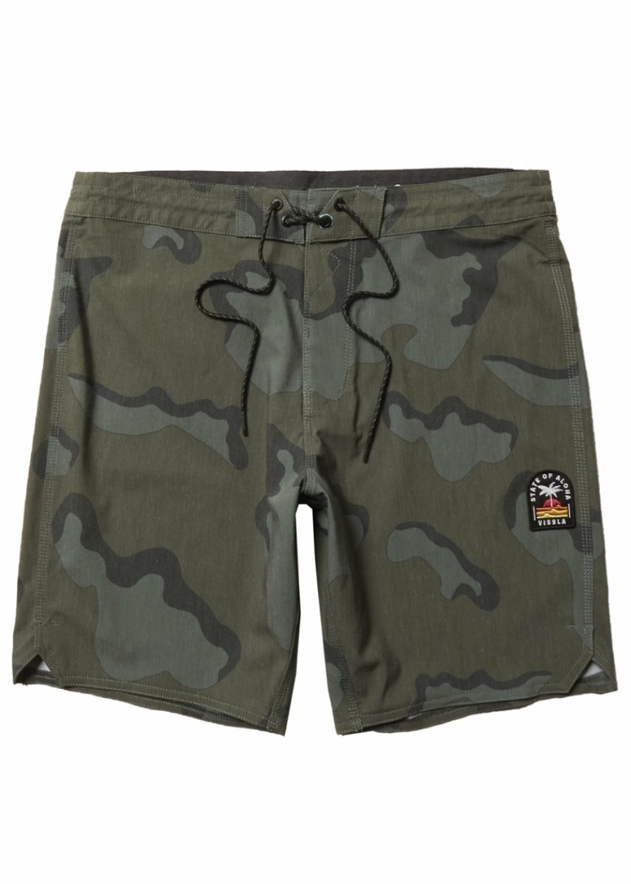 Online * Vissla Unique Solid Sets 18.5 Boardshort Camo Island