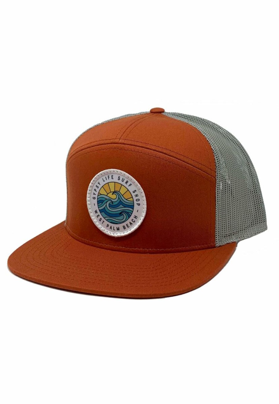 Hot * Gypsy Life Surf Shop Hats Hot Sell Gypsy Life Surf Shop Hat Dark Orange/Aluminum