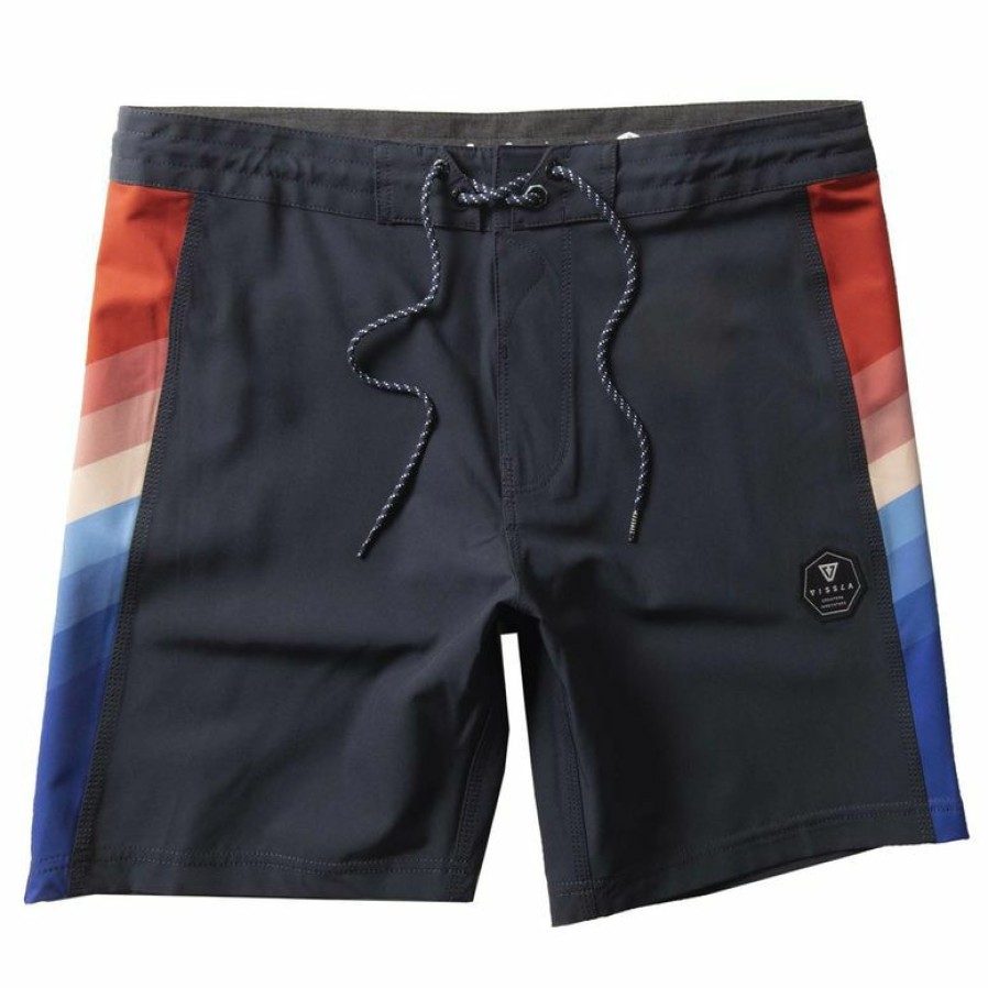 Hot * Vissla Large Choice Trimline 17.5 Boardshort Dark Naval