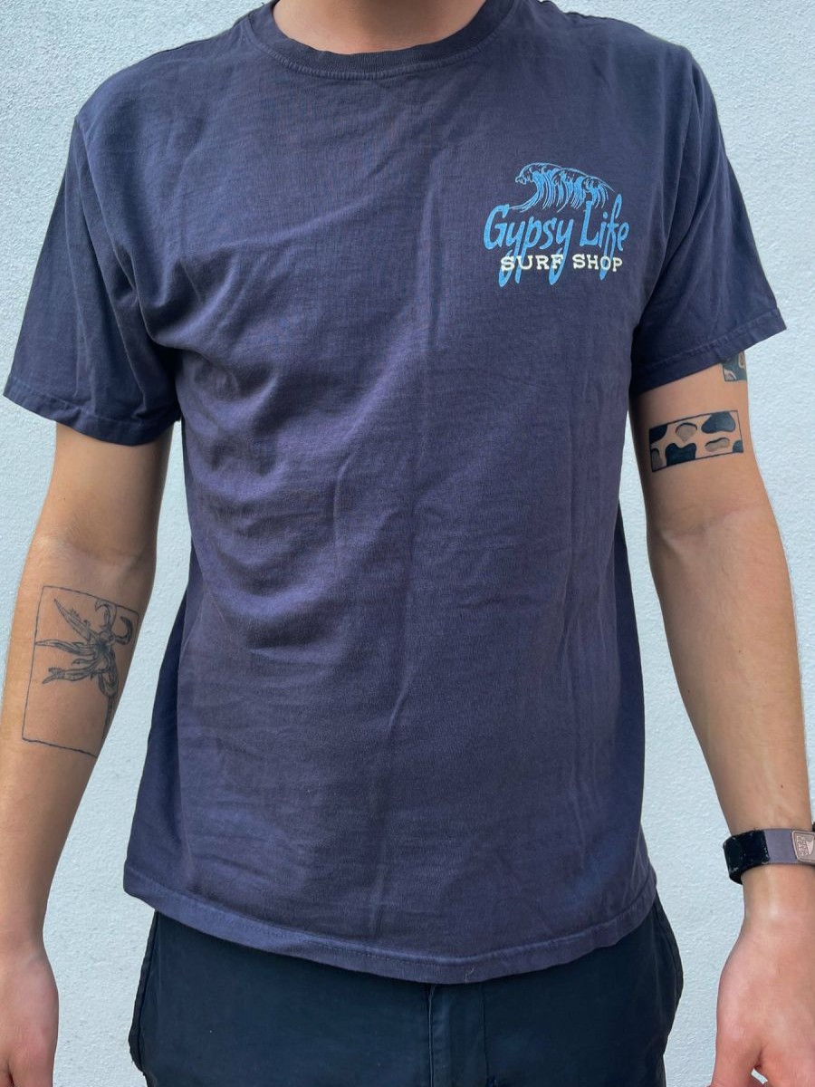 Online * Gypsy Life Surf Shop Large Choice Gypsy Life Mediary Waves/Palms Ss Tee Coal