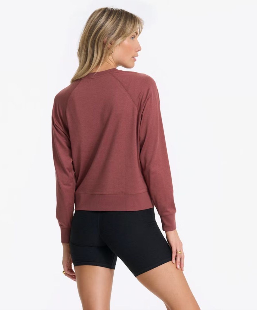 Best * Vuori Sale Online Long-Sleeve Halo Crew Rosewood Heather