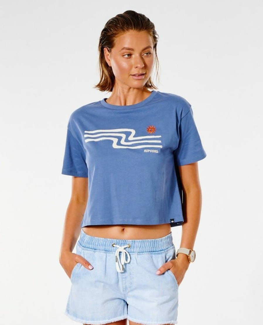 Clearance * Rip Curl Unique Drifter Crop Tee