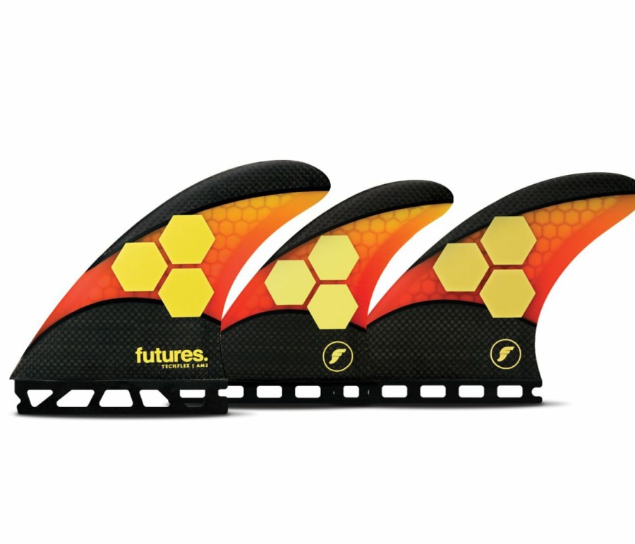 Online * Futures Large Choice Am2 Techflex 5-Fin Orange / Red