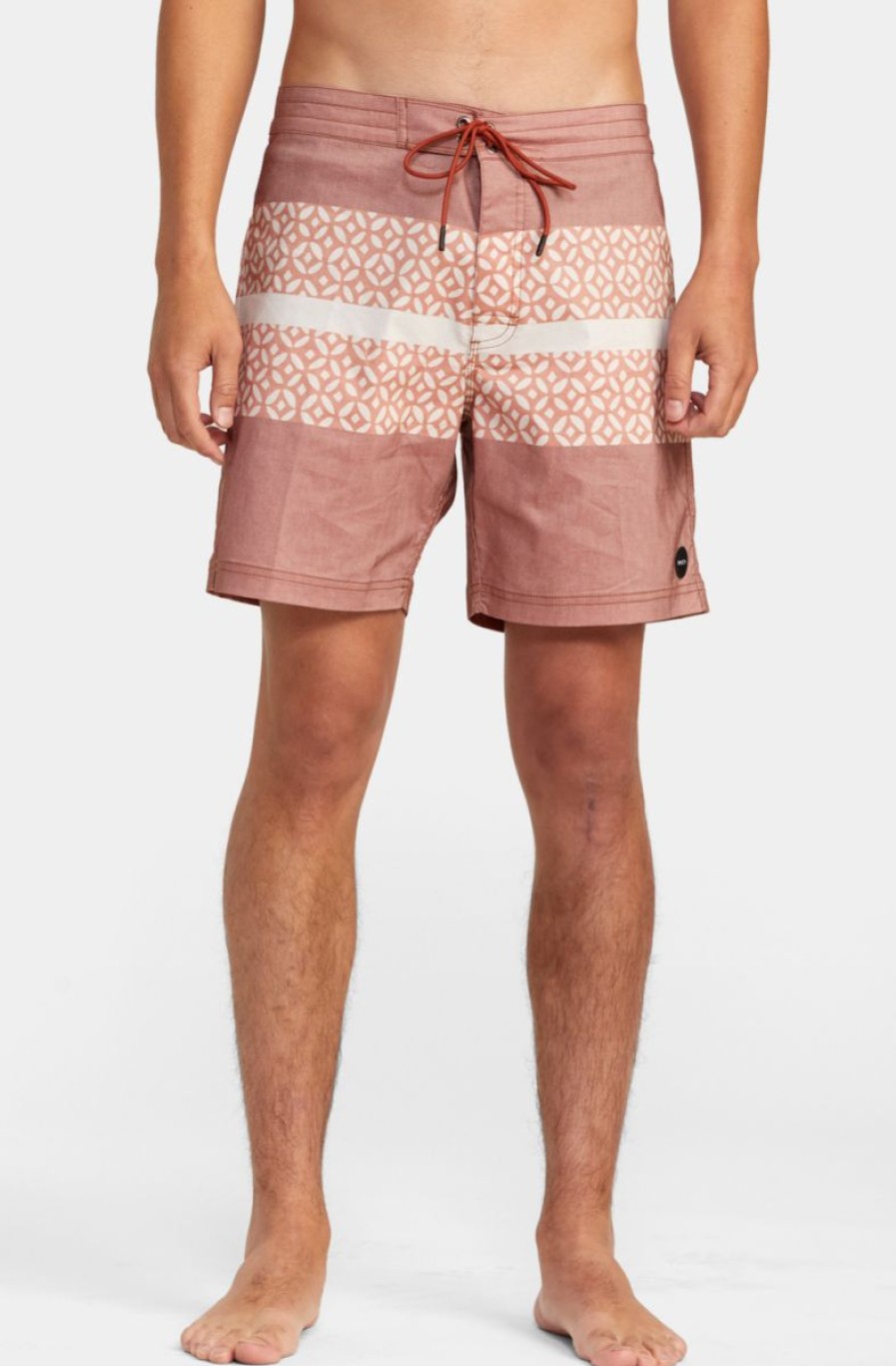 Online * Rvca Exquisite Gifts Westport Print Boardshort 17 Brick