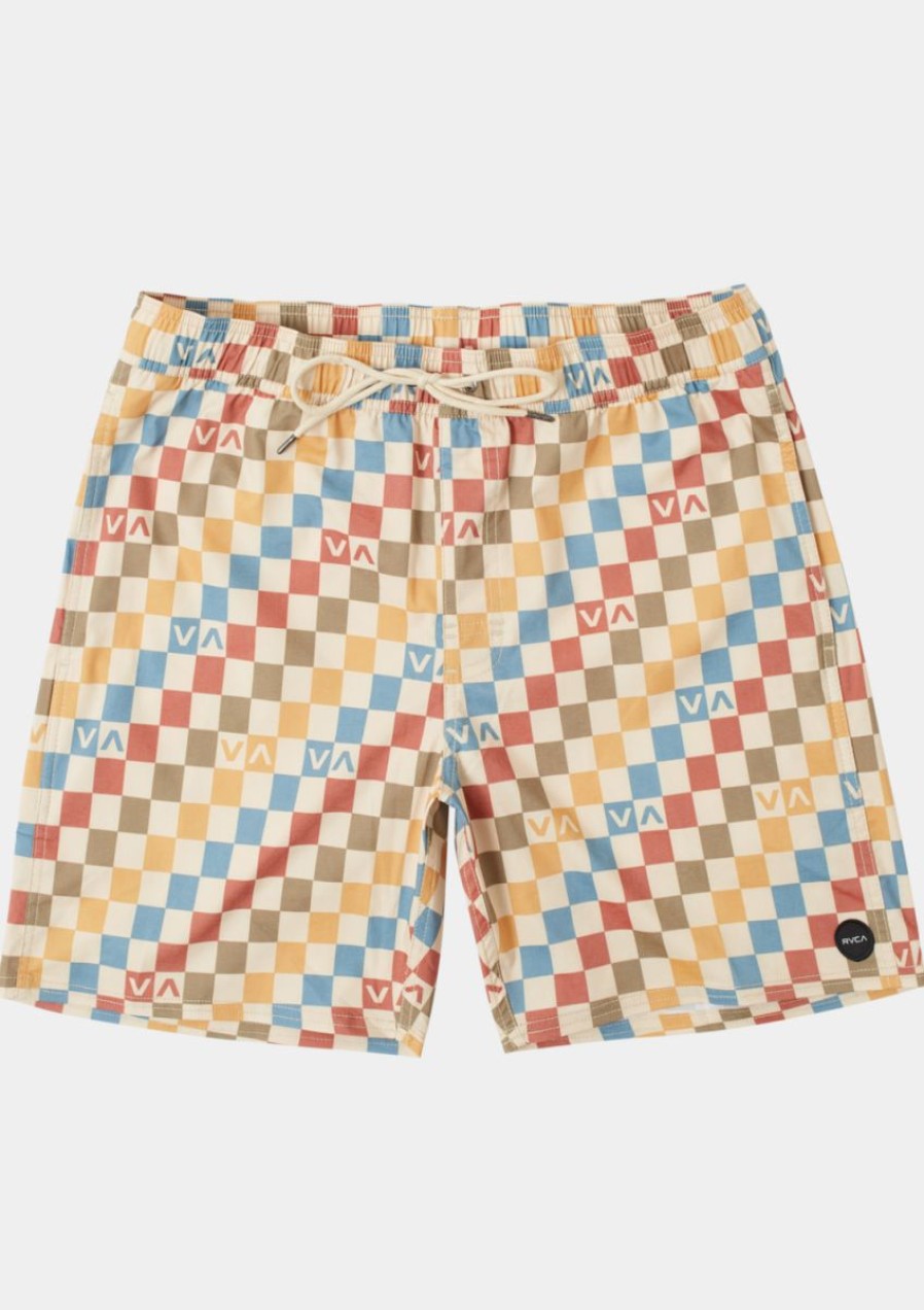 Online * Rvca Sale Online Barnes Elastic Boardshorts 17 Latte