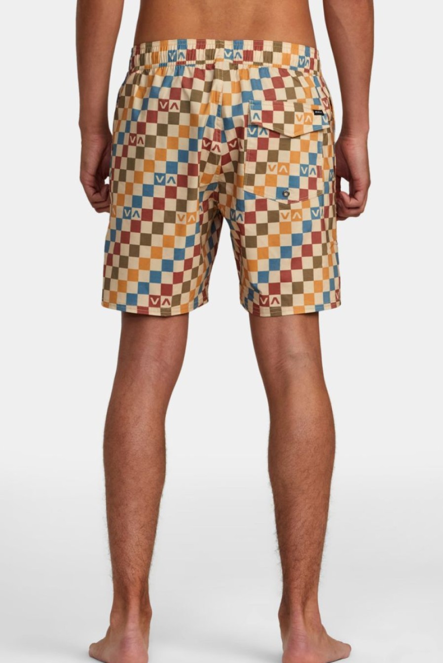 Online * Rvca Sale Online Barnes Elastic Boardshorts 17 Latte