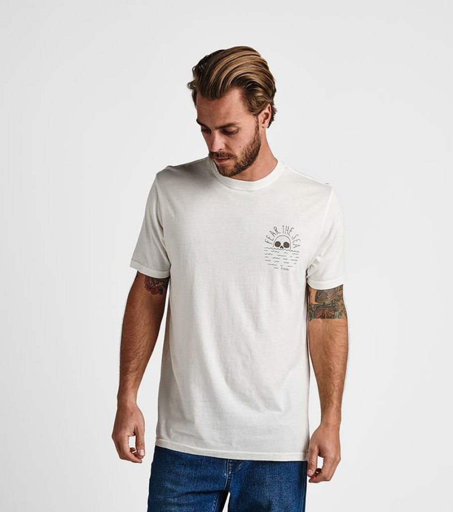 New * Roark Best Quality Fear The Sea Tee White