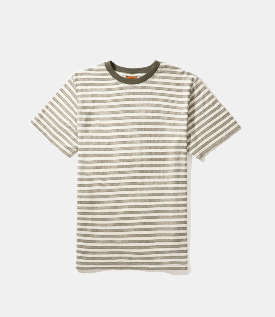 Wholesale * Rhythm. Best Quality Endure Stripe Vintage Ss T-Shirt Olive