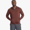 Hot * Vuori Online Discount Ponto Performance Half Zip Hoodie Cedar Heather