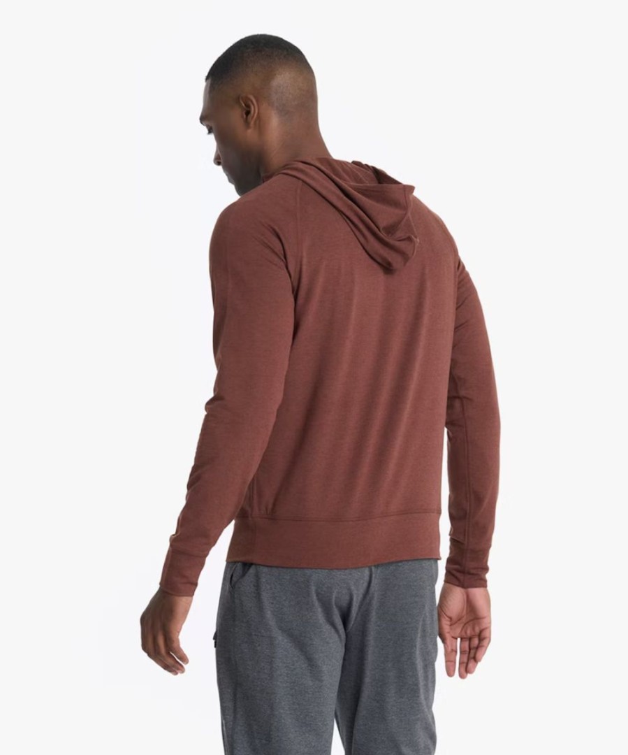 Hot * Vuori Online Discount Ponto Performance Half Zip Hoodie Cedar Heather