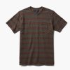 New * Roark Sale Well Worn Crew Jacquard Short Sleeve Knit Charcoal