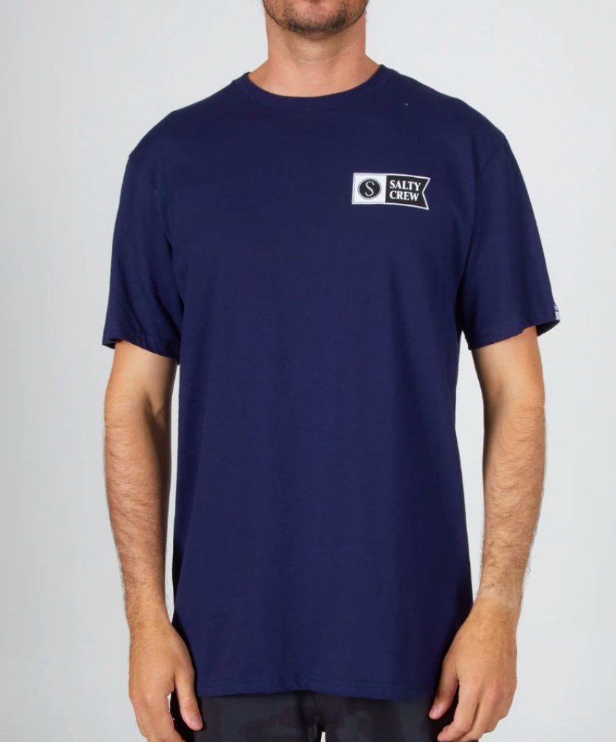 Online * Salty Crew Hot Selling New Waves Standard Ss Tee Navy