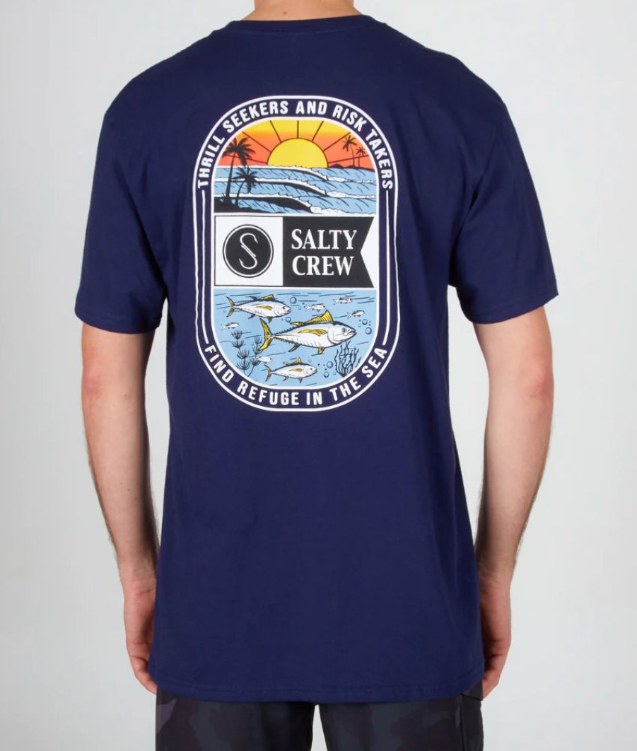 Online * Salty Crew Hot Selling New Waves Standard Ss Tee Navy