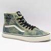 Clearance * Less Expensive Vans Sk8-Hi Tapered Denim Embroidery Olive