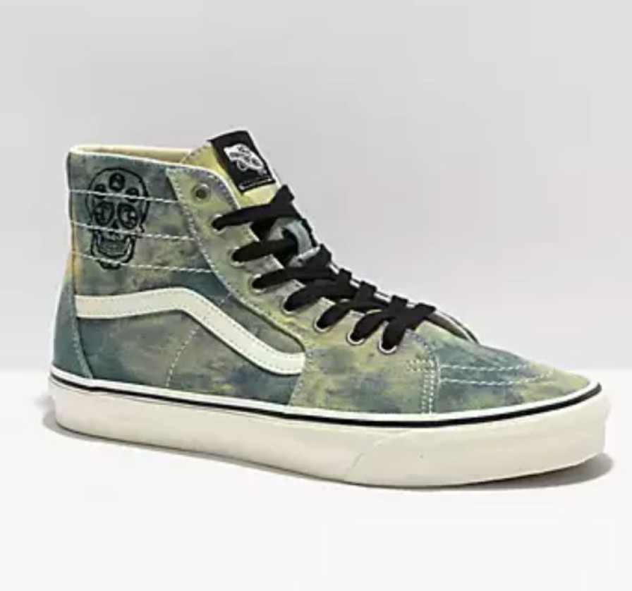 Clearance * Less Expensive Vans Sk8-Hi Tapered Denim Embroidery Olive