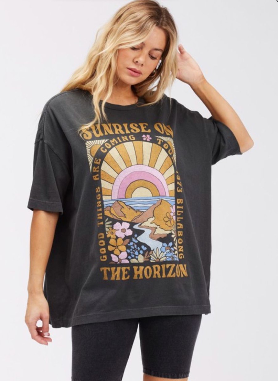 Online * Billabong Free Delivery On The Horizon Tees Off Black