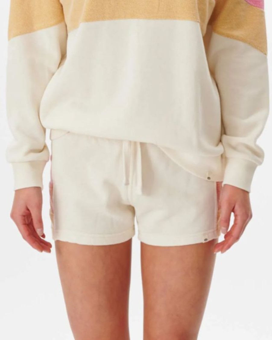 Wholesale * Rip Curl Special Heat Wave Fleece Short Off White