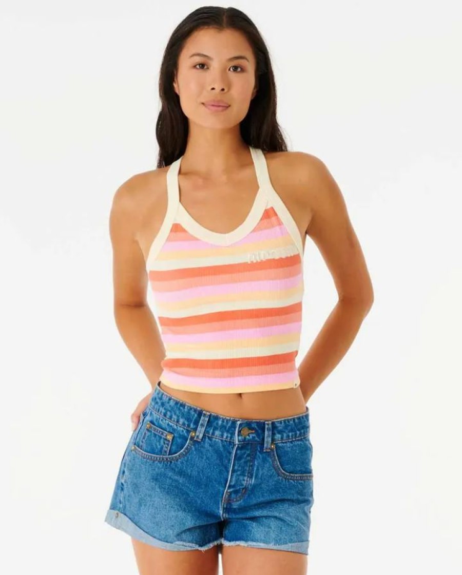 Clearance * Rip Curl Less Expensive Day Break Rib Tank Gold