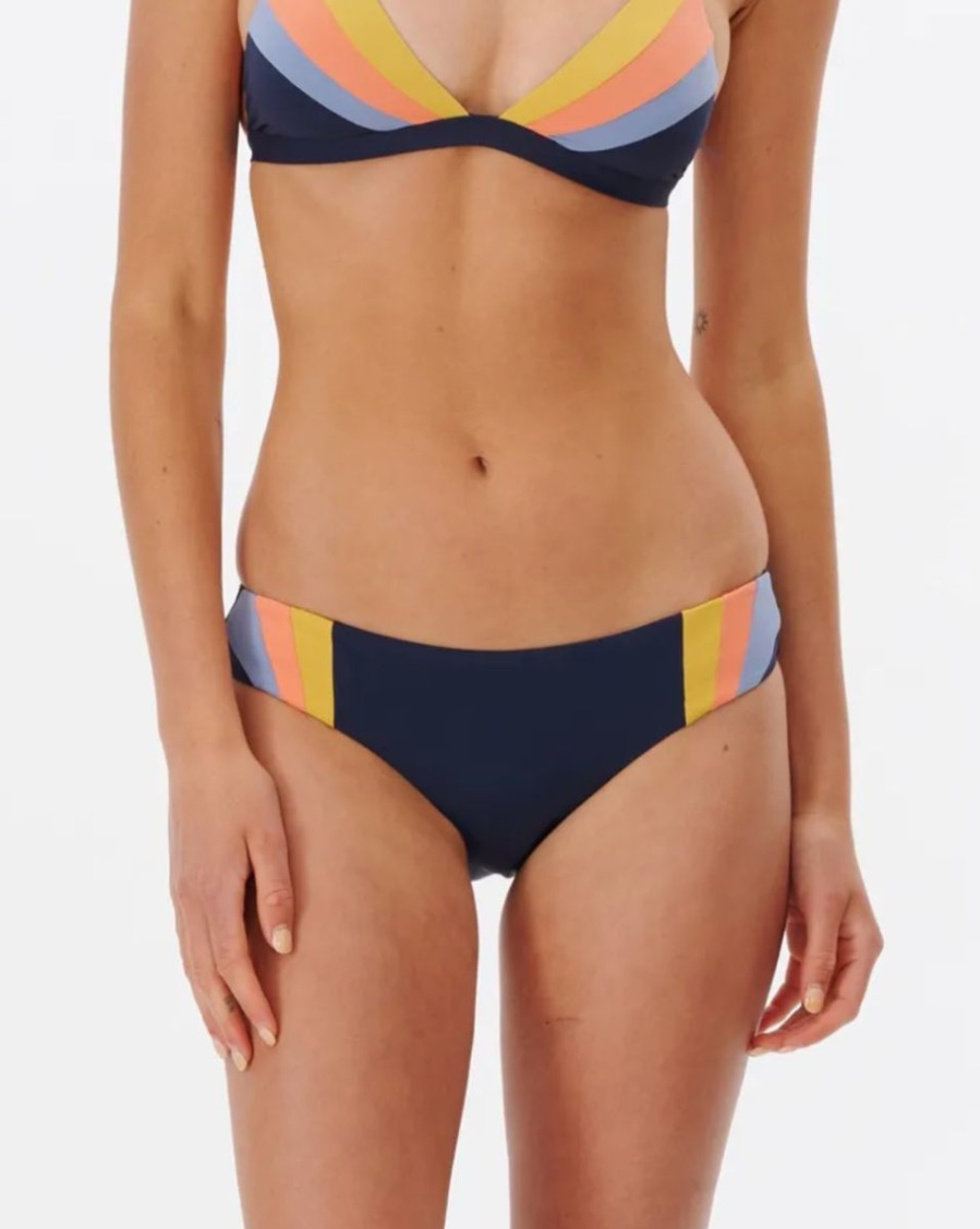 Clearance * Rip Curl Discounts Melting Waves Cheeky Coverage Hipster Bikini Bottom Cream