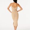 Clearance * Rip Curl Exquisite Gifts Bobbi Stripe Midi Dress Blush