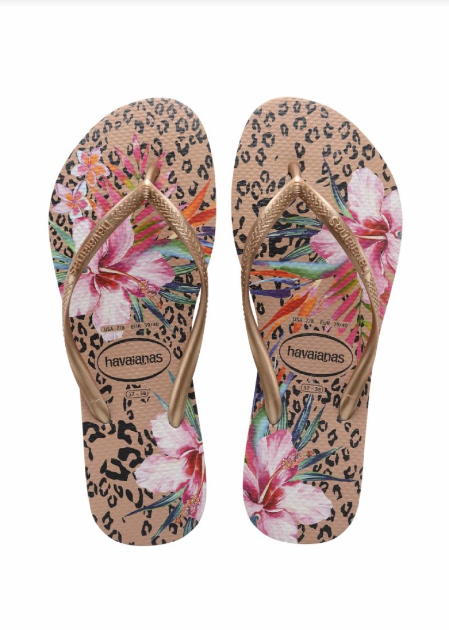 Best * Havaianas Good Quality Slim Animal Flip Flop Crocus Rose