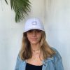 Clearance * Gypsy Life Surf Shop Special Smiley Dad Hat White