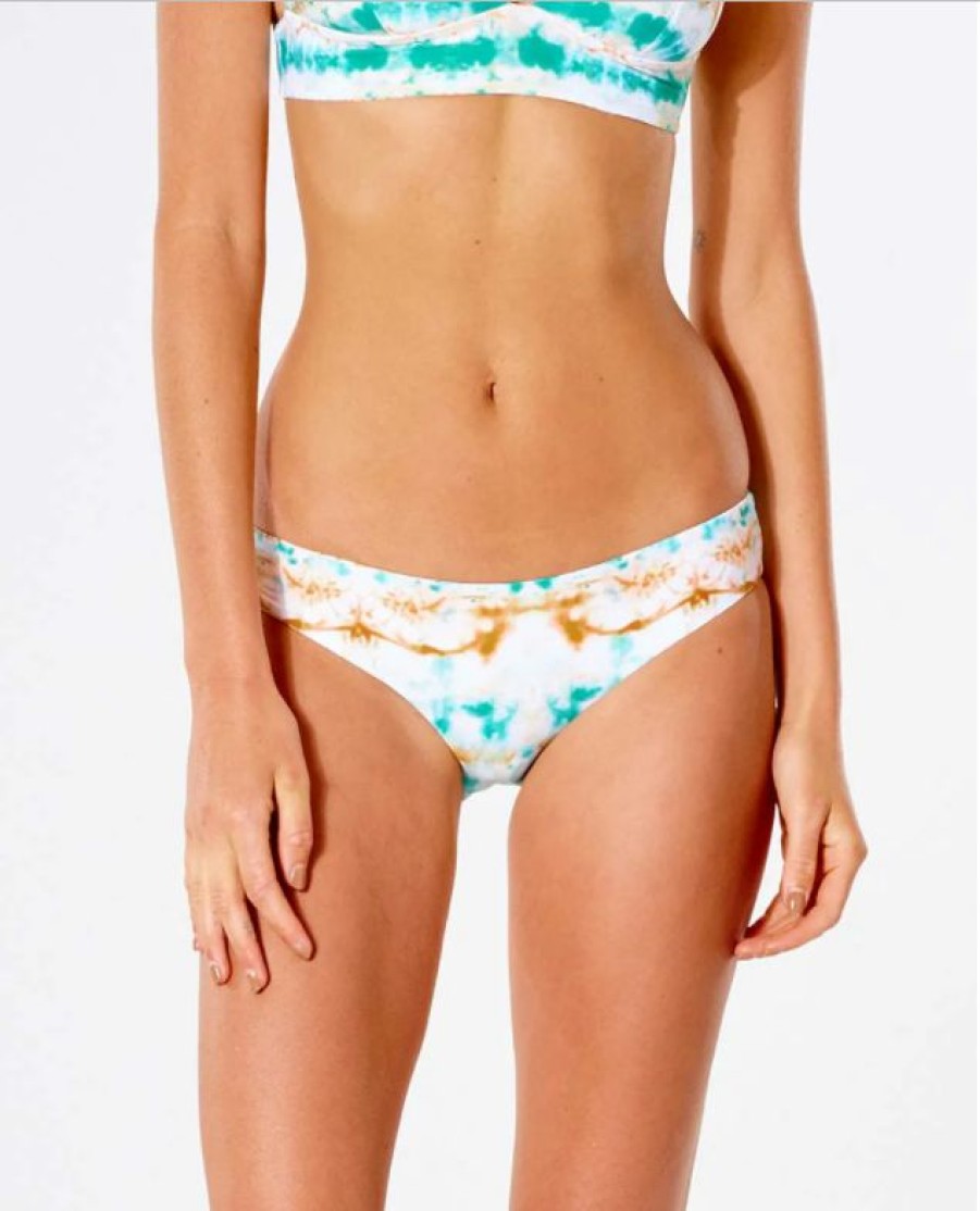 Best * Rip Curl Best Quality Summer Palm Revo Cheeky Bikini Bottom- Light Aqua