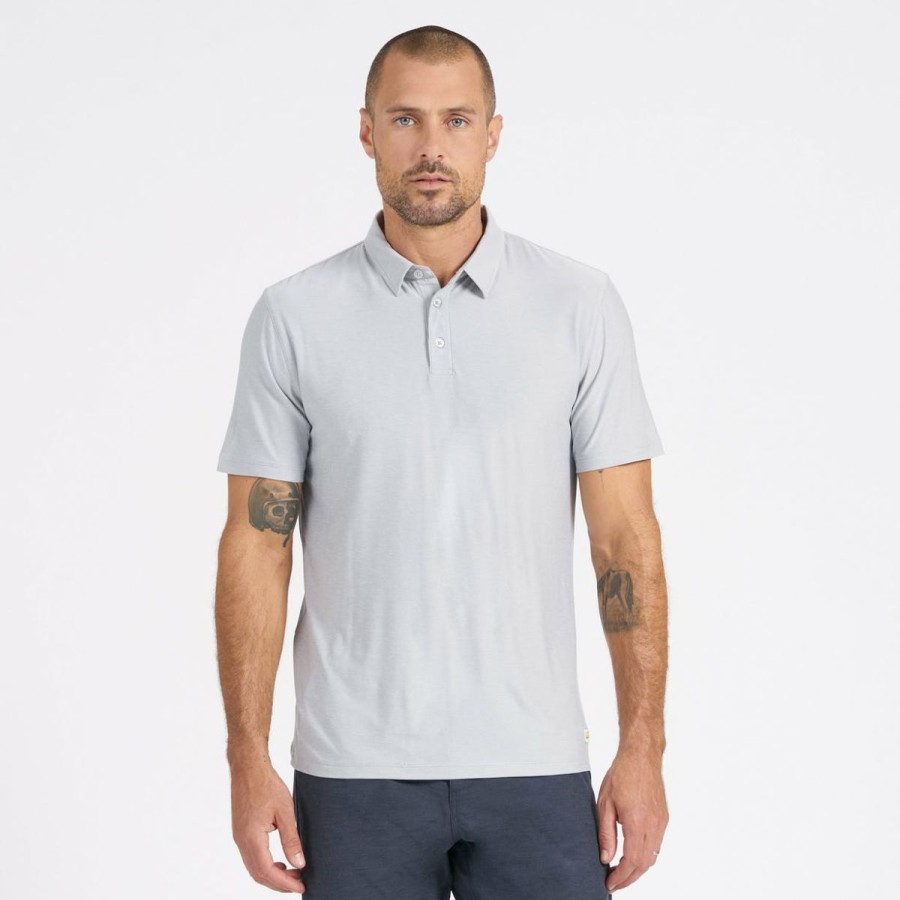 Wholesale * Vuori Discounts Strato Tech Polo Platinum Heather