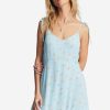 New * Billabong Large Choice Heart Breaker Strappy Dress Pure Aqua