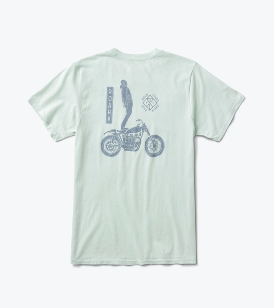 Clearance * Roark Large Choice Ghostrider Tee Spray Green