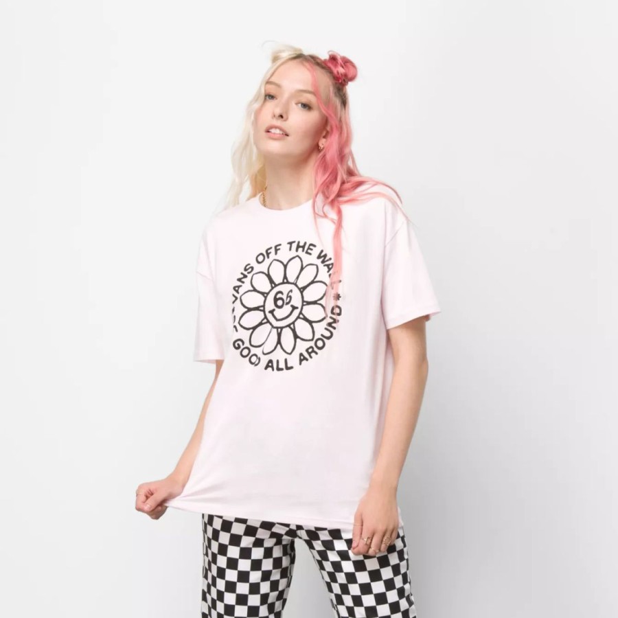 New * Vans Sale All Around Oversized Tee Cradle Pink