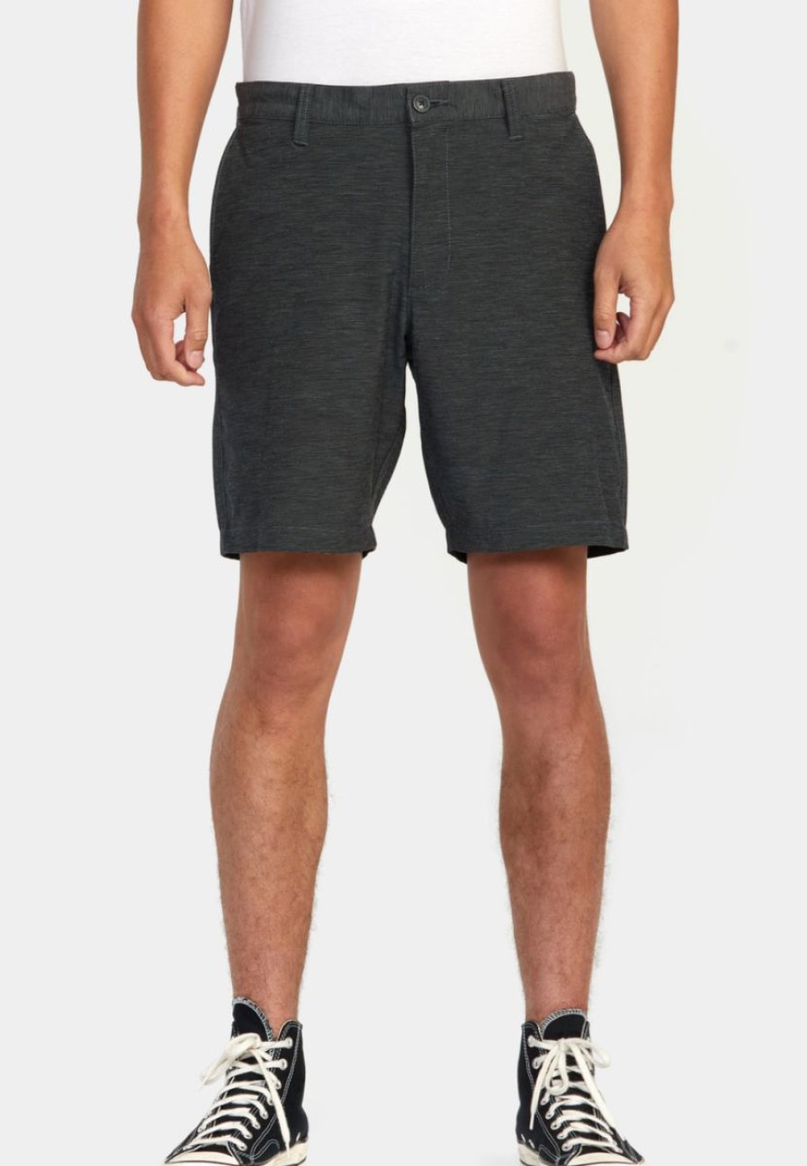 New * Rvca Best Quality Daggers Hybrid Chino Short Black