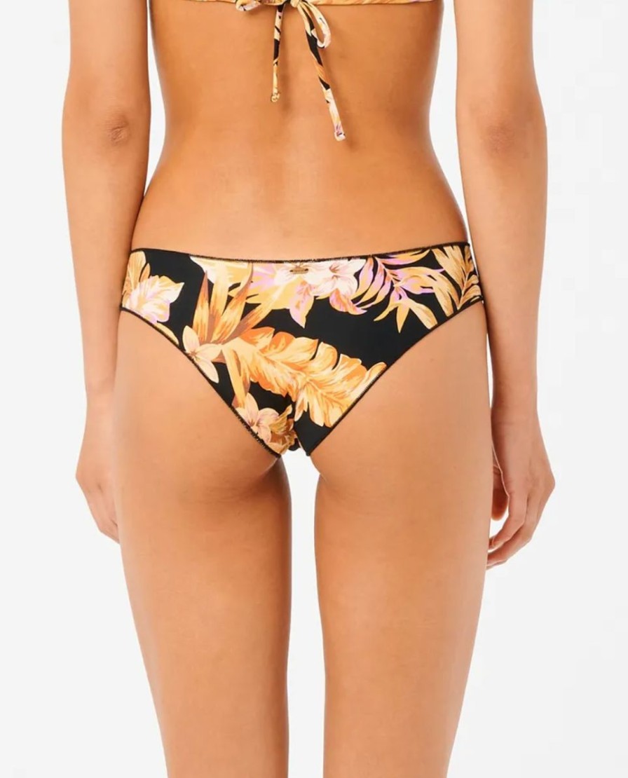 Hot * Rip Curl Best-Selling Sunday Swell Cheeky Coverage Bikini Bottom Black