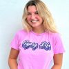 New * Gypsy Life Surf Shop Large Choice Gypsy Life Dyed Slub Tee Hot Pink